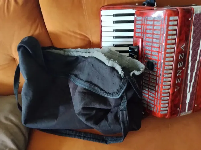 Acordeon Veneza semi novo, 48 baixos