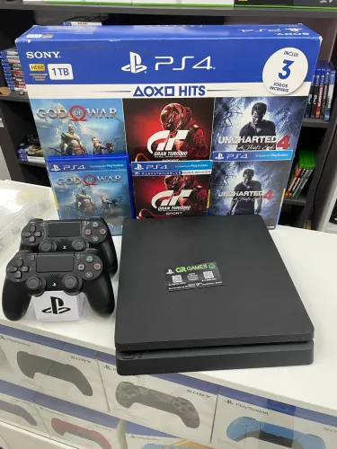Ps4 slim de 1tb semi novo com garantia (leia o anúncio)