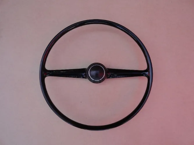 Volante Kombi Corujinha 73 À 75 Preto Botão Original Usado