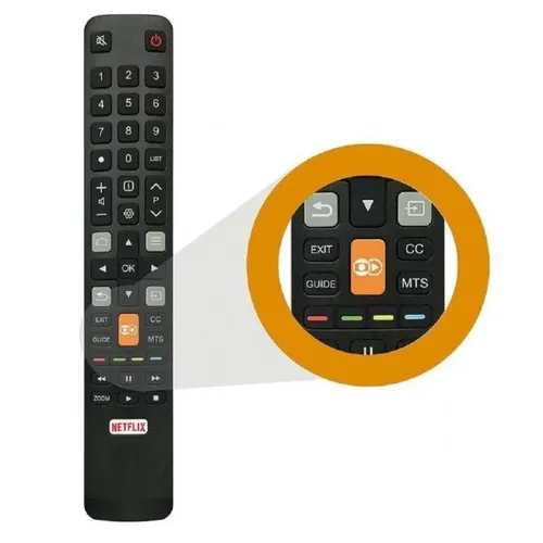 Controle Remoto Tv Led 4k Tcl Semp Toshiba Netflix Globoplay