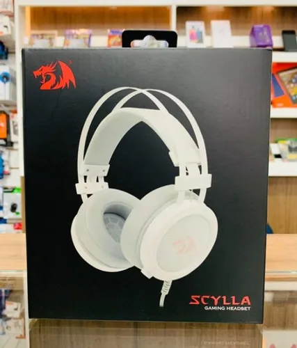 Headset Gamer Redragon Scylla - Lunar White | Loja Física | Parcelamos sem Juros