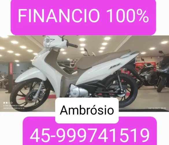 Biz 125 compl. Branco perola financio 100%