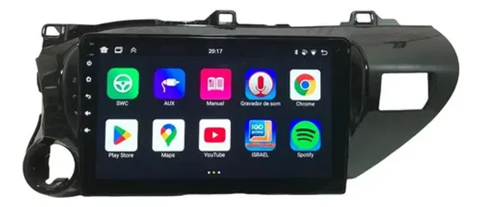 Multimídia Car Play Toyota Hilux 2016 Até 2022 Wi-fi/gps/10p