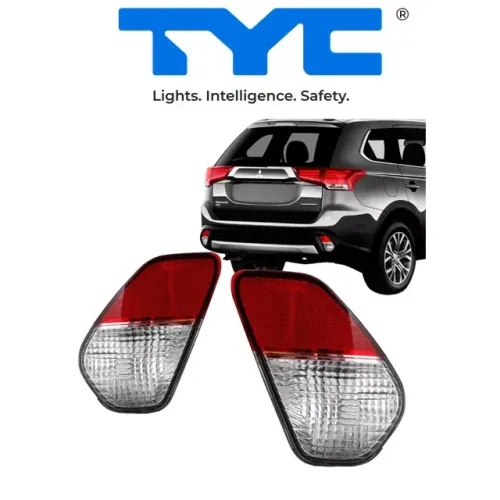 Par de Refletores / Lanternas Para-Choque Traseiro Dir. Mitsubishi Outlander Tyc 2017/2021