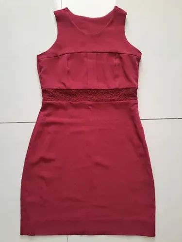 Vestido social | Vermelho rosa | Tamanho 40