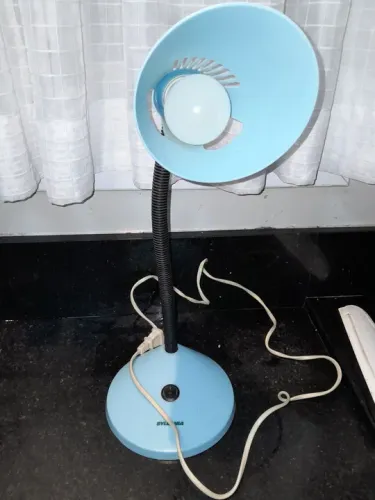 Abajur de mesa vintage azul