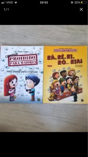 Livros infantis - Proibido para Maiores e Rá, Ré, Ri, Ro... Ria!