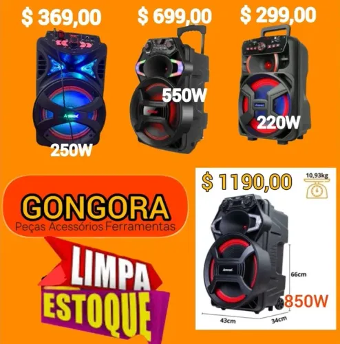 Caixa de som apartir de 169,00
