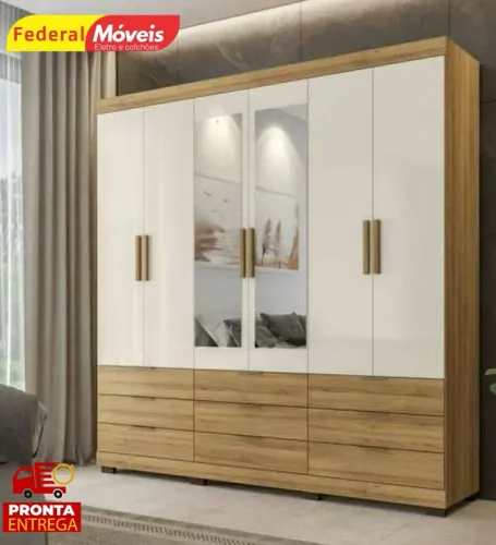 Guarda Roupa com 6 Portas Novo Fazemos Entrega