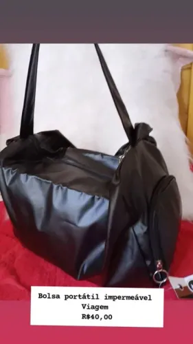 Bolsa de Viagem Impermeável - Preta