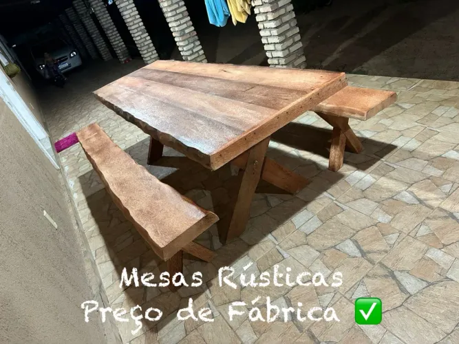 Conjunto Mesa Rústica MACIÇA 