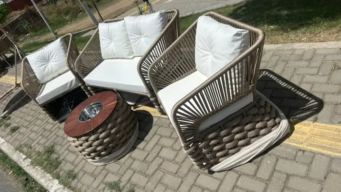 Conjunto Grécia em tricô náutica emborrachado