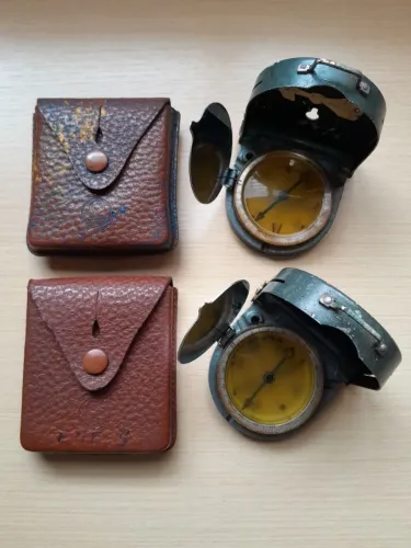 ANTIGUIDADE Conjunto de bússolas alemãs SEGUNDA GUERRA MUNDIAL Bezard da década de 1940/50