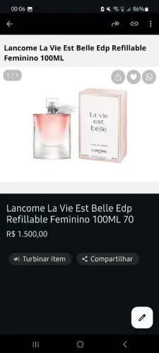 Lancome La Vie Est Belle Edp Refillable Feminino 100ML