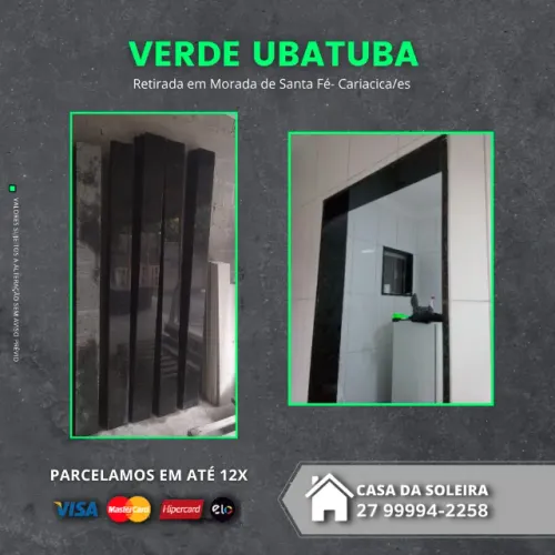 Marco de granito para porta verde Ubatuba 2,15x13CM | * INGRID 