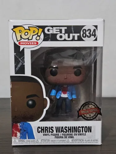 Funko Pop Chris Washington 834 Caixa com Detalhes - Corra! - Get Out