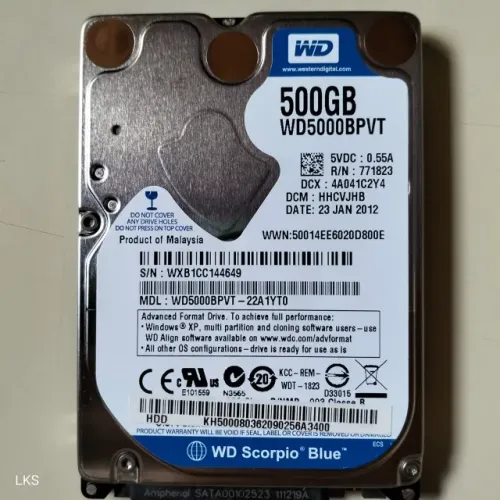 HD para notebook 500gb Western Digital (Novo)
