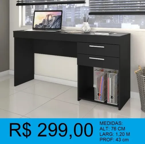 escrivaninha 2 gavetas