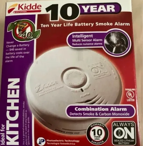 Alarme de Fumaça Kidde 10 Anos - Combinação - Detector de Fumaça e Monóxido de Carbono