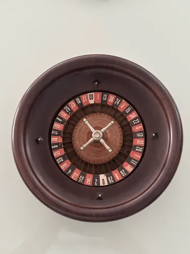 Mini Roleta de Mesa Vintage em Madeira