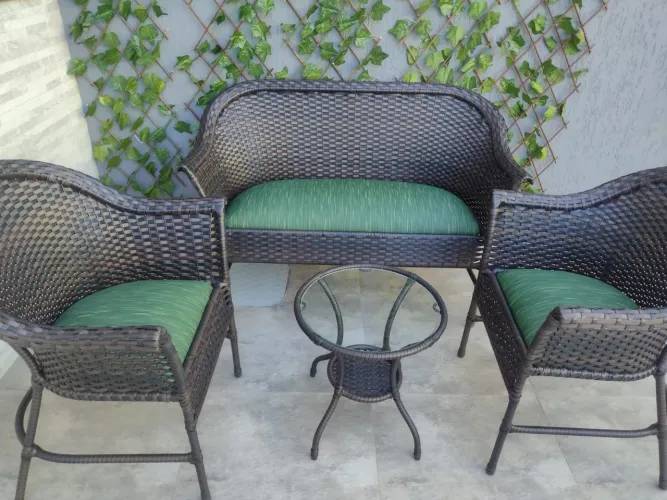 Conjunto de Sofá e Poltronas para Área Externa