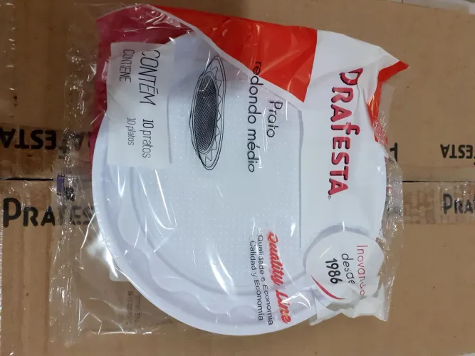 Prato descartavel prafesta qualit line médio 18 cm com 10