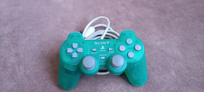 Controle Playstation one verde transparente original 