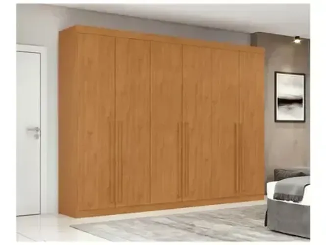 Guarda Roupa Colibri 6 Portas Marrom