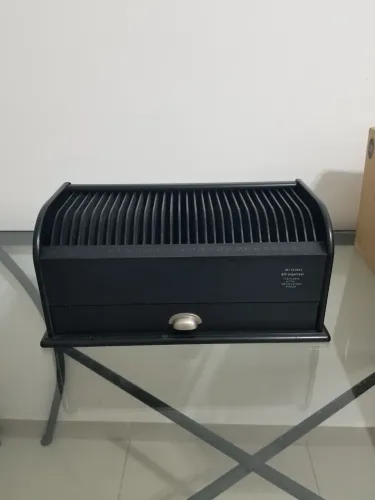 Organizador Contas Preto com Gaveta