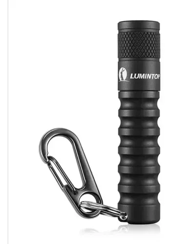 Lanterna de chaveiro Lumintop Edc01, lanterna de luz preta e branca de 120 lúmens