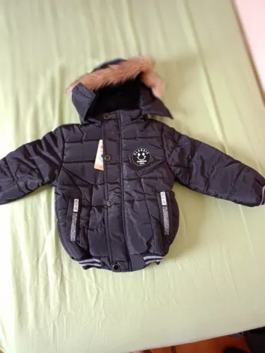 Jaqueta infantil forrada, tamanho G (3 a 5 anos)