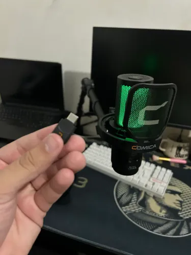 Microfone sem fio com braço articulado 