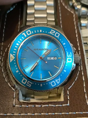 Relógio Aragon Divemaster T100 Automático - Azul | 200m | Trítio T100