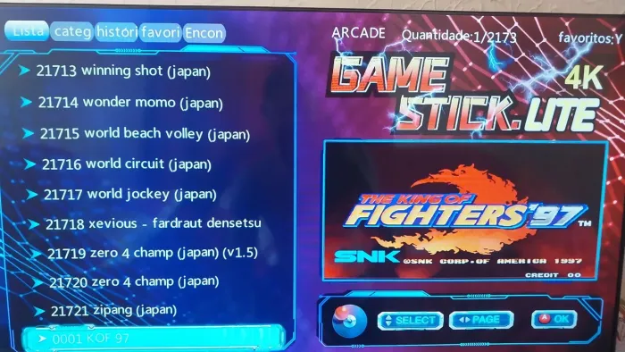 GAME STICK 21.000+ JOGOS RETRÔ