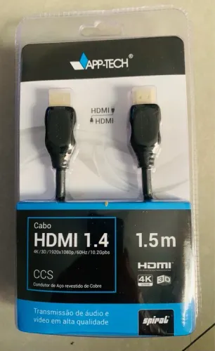 Cabo HDMI 1.4 1.5m 4K 3D - Novo