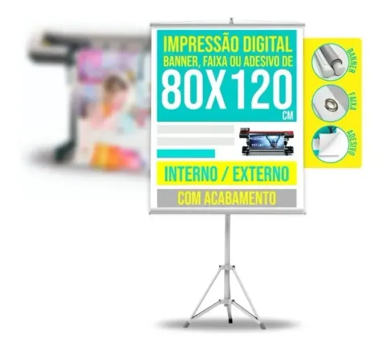 Banner Personalizado Faixa Ou Adesivo 80x120cm