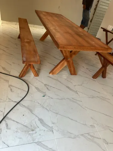 Mesa Rústica Maciça Pronta Entrega