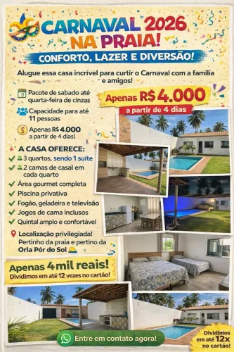 Casa de praia carnaval 