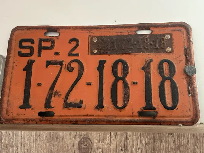 Placa de carro antiga 1964 