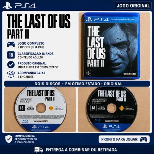 The Last of Us Part II PS4 Original | 2 Discos Blu-ray | Completo