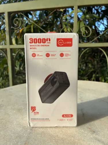 Carregador Portátil Power Bank 30000mAh 22,5W Carga Rápida - Produto Novo