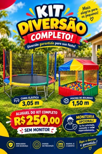 Aluguel de Cama Elástica e Piscina de Bolinhas