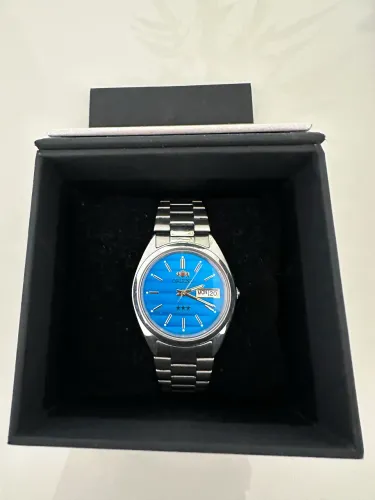 Orient 3 estrelas mostrador azul