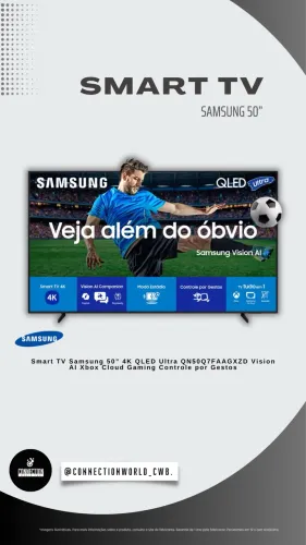 Samsung Vision AI TV 50" QLED Ultra 4K Q7F 2025, Pontos Quânticos