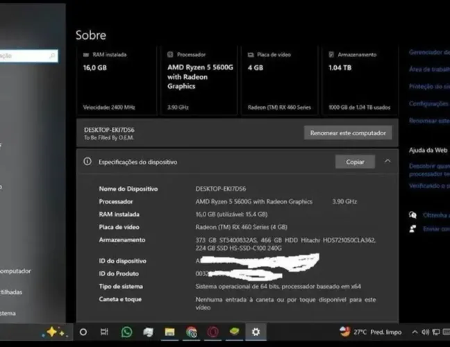 Vendo ou troco Dois PC gamer ryzen55600g e fx8600