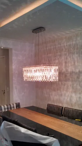 Lustre em cristal 80x30cm NOVO na caixa