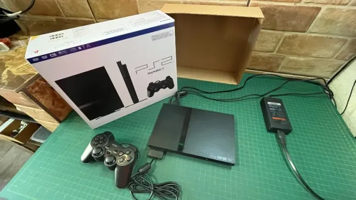 Videogame PlayStation 2 Slin Excelente + Caixa + Controle Tudo Novo.