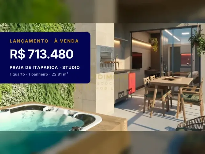 Praia de Itaparica: Studio Garden com lazer completo e segurança moderna!