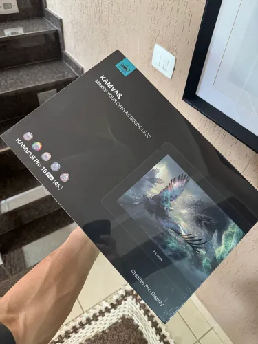 MESA DIGITALIZADORA GT1562-G HUION KAMVAS PLUS - TAMANHO 16", TELA UHD 4K