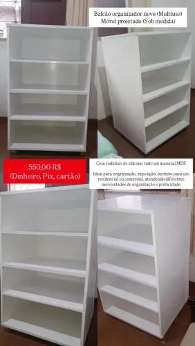 Projetado Balcão organizador multiuso 